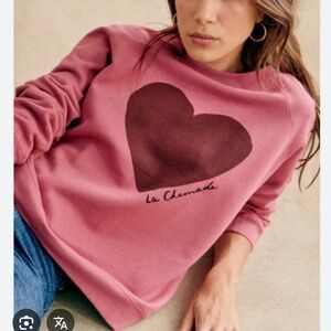 Sézane La chamade sweatshirt size S color rosewood/ burgundy